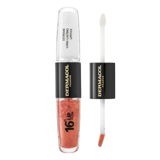 Dermacol 16H Lip Colour Extreme Long-Lasting Lipstick Zweiphasige, Langanhaltende Farbe Und Gloss Für Die Lippen No. 05 8 Ml