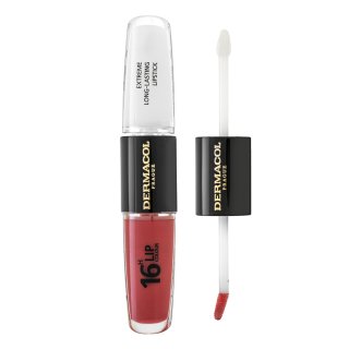 Dermacol 16H Lip Colour Extreme Long-Lasting Lipstick Zweiphasige, Langanhaltende Farbe Und Gloss Für Die Lippen No. 28 8 Ml