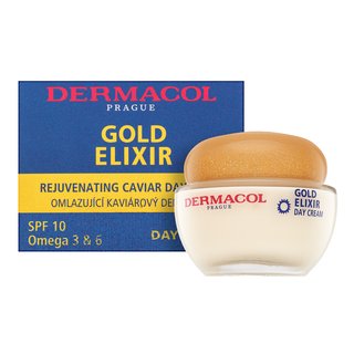 Dermacol Gold Elixir Rejuvenating Caviar Day Cream Verjüngende Hautcreme Gegen Falten 50 Ml