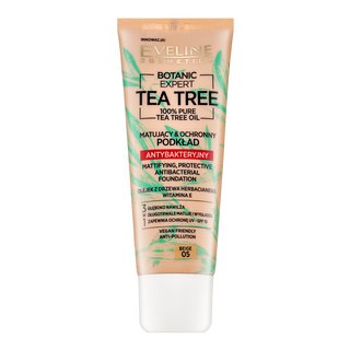 Eveline Botanic Expert Tea Tree Mattifying, Protective Antibacterial Foundation Flüssiges Make Up Für Unregelmäßigkeiten Der Haut 05 Beige 30 Ml