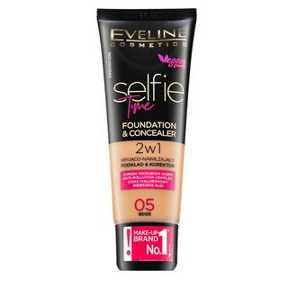 Eveline Selfie Time 2in1 Foundation & Concealer Langanhaltendes Make-up 2in1 05 Beige 30 Ml