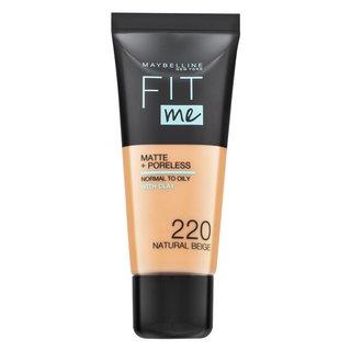 Maybelline Fit Me! Foundation Matte + Poreless Flüssiges Make Up Mit Mattierender Wirkung 220 Natural Beige 30 Ml