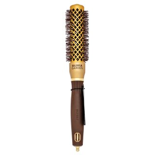 Olivia Garden Expert Blowout Shine Round Brush Wavy Bristles Gold & Brown 25 Mm Haarbürste