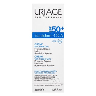 Uriage Bariederm Gesichtscreme Cica-Cream SPF50+ 40 Ml